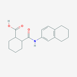 molecular formula C18H23NO3 B269572 2-(5,6,7,8-Tetrahydronaphthalen-2-ylcarbamoyl)cyclohexanecarboxylic acid 