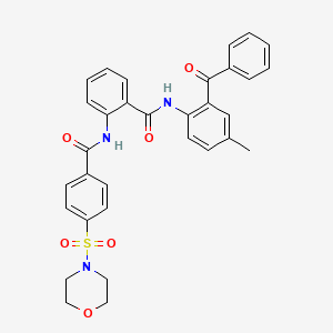 molecular formula C32H29N3O6S B2695735 N-(2-benzoyl-4-methylphenyl)-2-(4-(morpholinosulfonyl)benzamido)benzamide CAS No. 313549-76-7