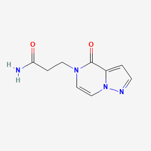 molecular formula C9H10N4O2 B2695754 3-(4-Oxopyrazolo[1,5-a]pyrazin-5-yl)propanamide CAS No. 1880332-38-6