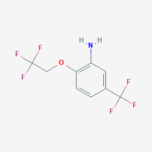 molecular formula C9H7F6NO B2695761 2-(2,2,2-Trifluoroethoxy)-5-(trifluoromethyl)aniline CAS No. 258353-01-4