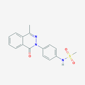 molecular formula C16H15N3O3S B269578 N-[4-(4-methyl-1-oxophthalazin-2(1H)-yl)phenyl]methanesulfonamide 