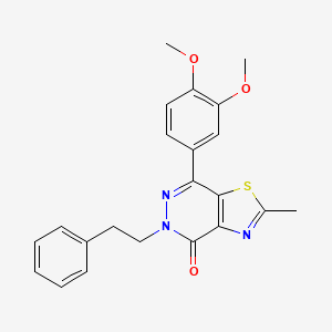 7-(3,4-dimethoxyphenyl)-2-methyl-5-phenethylthiazolo[4,5-d]pyridazin-4(5H)-one