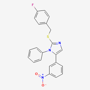 2-((4-fluorobenzyl)thio)-5-(3-nitrophenyl)-1-phenyl-1H-imidazole