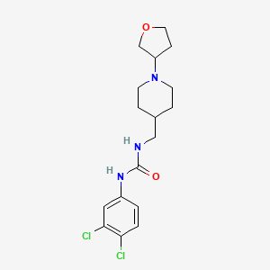 3-(3,4-Dichlorophenyl)-1-{[1-(oxolan-3-yl)piperidin-4-yl]methyl}urea