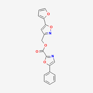 (5-(Furan-2-yl)isoxazol-3-yl)methyl 5-phenyloxazole-2-carboxylate