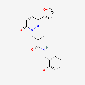 3-(3-(furan-2-yl)-6-oxopyridazin-1(6H)-yl)-N-(2-methoxybenzyl)-2-methylpropanamide