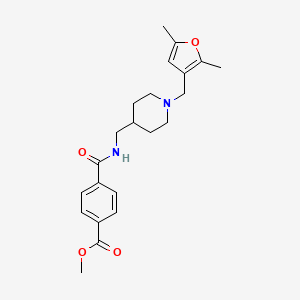 Methyl 4-(((1-((2,5-dimethylfuran-3-yl)methyl)piperidin-4-yl)methyl)carbamoyl)benzoate