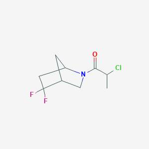 molecular formula C9H12ClF2NO B2695810 2-Chloro-1-(5,5-difluoro-2-azabicyclo[2.2.1]heptan-2-yl)propan-1-one CAS No. 2411266-10-7