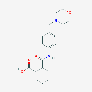 molecular formula C19H26N2O4 B269582 2-{[4-(4-Morpholinylmethyl)anilino]carbonyl}cyclohexanecarboxylic acid 