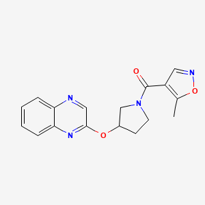 2-{[1-(5-Methyl-1,2-oxazole-4-carbonyl)pyrrolidin-3-yl]oxy}quinoxaline