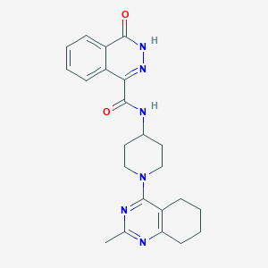 molecular formula C23H26N6O2 B2695833 N-(1-(2-甲基-5,6,7,8-四氢喹唑啉-4-基)哌啶-4-基)-4-氧代-3,4-二氢邻苯二酰亚胺-1-甲酰胺 CAS No. 2034259-26-0