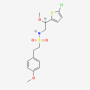 molecular formula C16H20ClNO4S2 B2695834 N-(2-(5-chlorothiophen-2-yl)-2-methoxyethyl)-2-(4-methoxyphenyl)ethanesulfonamide CAS No. 2034530-06-6