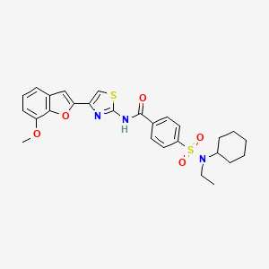 4-(N-cyclohexyl-N-ethylsulfamoyl)-N-(4-(7-methoxybenzofuran-2-yl)thiazol-2-yl)benzamide