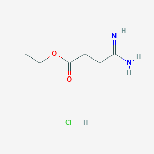 molecular formula C6H13ClN2O2 B2695849 Ethyl 4-amino-4-iminobutanoate;hydrochloride CAS No. 3963-24-4