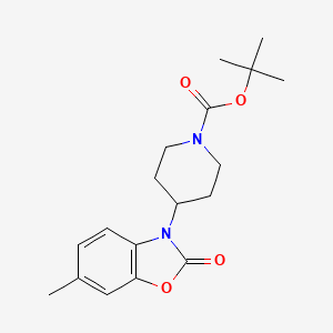 molecular formula C18H24N2O4 B2695855 Tert-butyl 4-(6-methyl-2-oxobenzo[D]oxazo L-3(2H)-YL) piperidine-1-carboxylate CAS No. 1951445-03-6