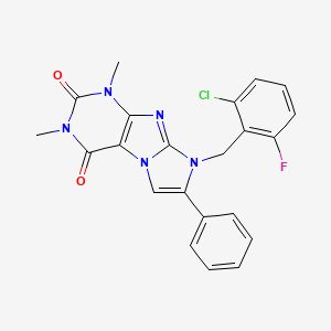 8-(2-chloro-6-fluorobenzyl)-1,3-dimethyl-7-phenyl-1H-imidazo[2,1-f]purine-2,4(3H,8H)-dione