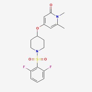 4-((1-((2,6-difluorophenyl)sulfonyl)piperidin-4-yl)oxy)-1,6-dimethylpyridin-2(1H)-one