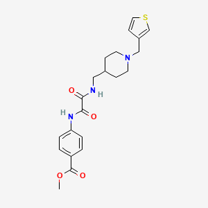 Methyl 4-(2-oxo-2-(((1-(thiophen-3-ylmethyl)piperidin-4-yl)methyl)amino)acetamido)benzoate