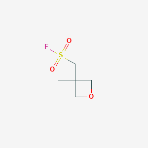 molecular formula C5H9FO3S B2695886 (3-甲氧基氧代杂环丁烷-3-基)甲烷磺酰氟 CAS No. 1935988-09-2