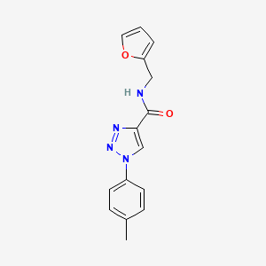 molecular formula C15H14N4O2 B2695887 N-(呋喃-2-基甲基)-1-(4-甲基苯基)-1H-1,2,3-三唑-4-羧酰胺 CAS No. 951611-11-3