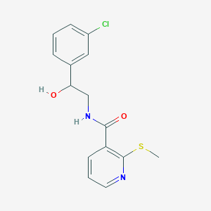 molecular formula C15H15ClN2O2S B2695892 N-[2-(3-chlorophenyl)-2-hydroxyethyl]-2-(methylsulfanyl)pyridine-3-carboxamide CAS No. 1222941-26-5