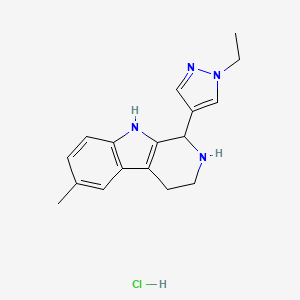 molecular formula C17H21ClN4 B2695894 1-(1-Ethyl-1H-pyrazol-4-yl)-6-methyl-2,3,4,9-tetrahydro-1h-beta-carboline hydrochloride CAS No. 1431963-36-8