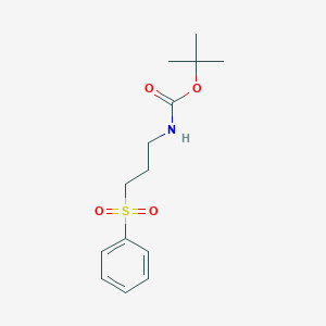 molecular formula C14H21NO4S B2695896 Tert-butyl (3-(phenylsulfonyl)propyl)carbamate CAS No. 1648810-81-4