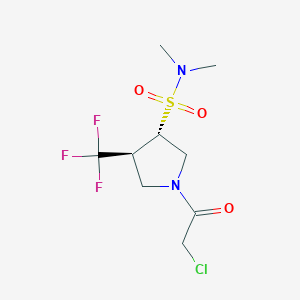 (3S,4S)-1-(2-Chloroacetyl)-N,N-dimethyl-4-(trifluoromethyl)pyrrolidine-3-sulfonamide