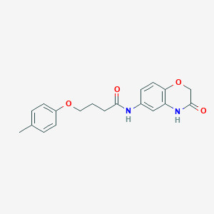 molecular formula C19H20N2O4 B269590 4-(4-methylphenoxy)-N-(3-oxo-3,4-dihydro-2H-1,4-benzoxazin-6-yl)butanamide 