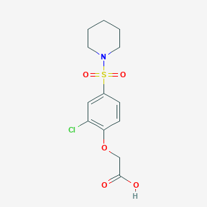 2-(2-Chloro-4-piperidin-1-ylsulfonylphenoxy)acetic acid