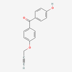 molecular formula C16H12O3 B2695902 甲酮, (4-羟基苯基)[4-(2-丙炔-1-氧基)苯基]- CAS No. 1208395-99-6