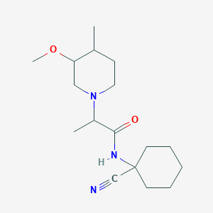 N-(1-Cyanocyclohexyl)-2-(3-methoxy-4-methylpiperidin-1-yl)propanamide