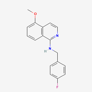 molecular formula C17H15FN2O B2695904 N-[(4-Fluorophenyl)methyl]-5-methoxyisoquinolin-1-amine CAS No. 1977637-98-1