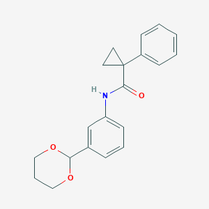 molecular formula C20H21NO3 B269591 N-[3-(1,3-dioxan-2-yl)phenyl]-1-phenylcyclopropanecarboxamide 