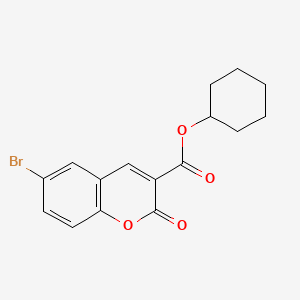 molecular formula C16H15BrO4 B2695913 环己基-6-溴-2-氧代-2H-香豆素-3-羧酸酯 CAS No. 324065-54-5