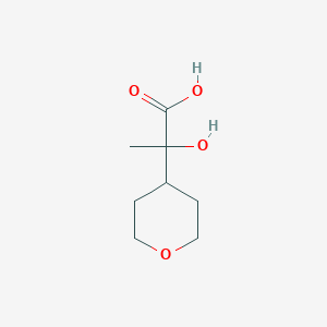 molecular formula C8H14O4 B2695915 2-Hydroxy-2-(oxan-4-yl)propanoic acid CAS No. 1542826-26-5