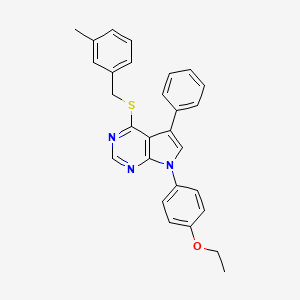 7-(4-ethoxyphenyl)-4-((3-methylbenzyl)thio)-5-phenyl-7H-pyrrolo[2,3-d]pyrimidine