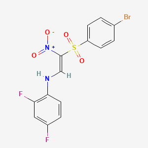 N-[(E)-2-(4-bromophenyl)sulfonyl-2-nitroethenyl]-2,4-difluoroaniline