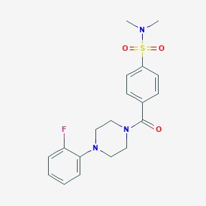 molecular formula C19H22FN3O3S B269593 4-{[4-(2-fluorophenyl)piperazin-1-yl]carbonyl}-N,N-dimethylbenzenesulfonamide 