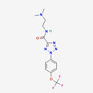 molecular formula C13H15F3N6O2 B2695939 N-(2-(dimethylamino)ethyl)-2-(4-(trifluoromethoxy)phenyl)-2H-tetrazole-5-carboxamide CAS No. 1396882-04-4