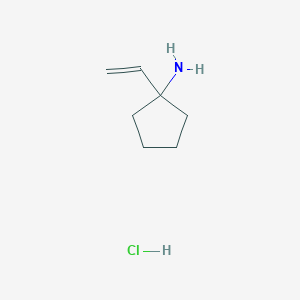 molecular formula C7H14ClN B2695954 1-Ethenylcyclopentan-1-amine hydrochloride CAS No. 2172576-68-8