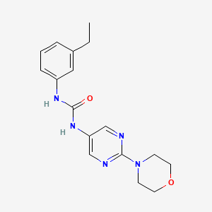 molecular formula C17H21N5O2 B2695958 1-(3-乙基苯基)-3-(2-吗啉吡嘧啶-5-基)脲 CAS No. 1396807-83-2