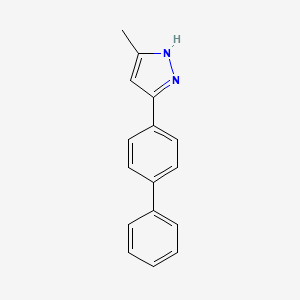 molecular formula C16H14N2 B2695963 5-Biphenyl-4-yl-3-methyl-1H-pyrazole CAS No. 478541-27-4