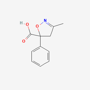 molecular formula C11H11NO3 B2695968 3-甲基-5-苯基-4H-1,2-噁唑-5-甲酸 CAS No. 2365419-91-4