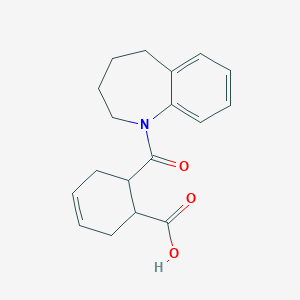 molecular formula C18H21NO3 B269597 6-(2,3,4,5-tetrahydro-1H-1-benzazepin-1-ylcarbonyl)cyclohex-3-ene-1-carboxylic acid 