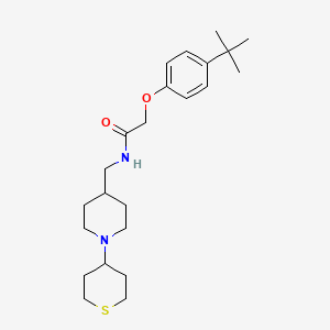molecular formula C23H36N2O2S B2695972 2-(4-(tert-butyl)phenoxy)-N-((1-(tetrahydro-2H-thiopyran-4-yl)piperidin-4-yl)methyl)acetamide CAS No. 2034469-01-5
