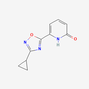 molecular formula C10H9N3O2 B2695978 6-(3-cyclopropyl-1,2,4-oxadiazol-5-yl)pyridin-2(1H)-one CAS No. 1325303-80-7