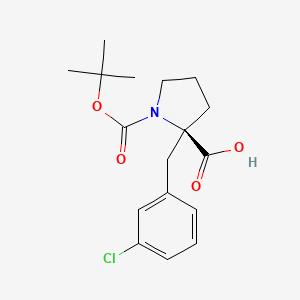 molecular formula C17H22ClNO4 B2695981 Boc-(R)-alpha-(3-chlorobenzyl)proline CAS No. 706806-68-0