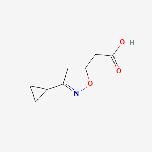 2-(3-Cyclopropyl-1,2-oxazol-5-yl)acetic acid