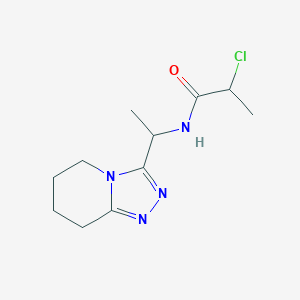 2-Chloro-N-[1-(5,6,7,8-tetrahydro-[1,2,4]triazolo[4,3-a]pyridin-3-yl)ethyl]propanamide